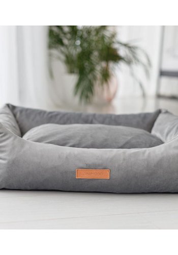 ANIMOOD Alex hundeseng, rektangulr - gr fljl stof (69x90)