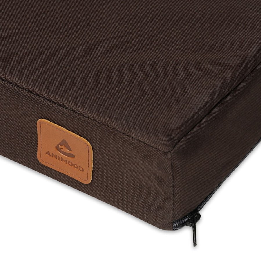 ANIMOOD Melman ortopdisk hundeseng, rektangulr - brun wigofil (122x76)
