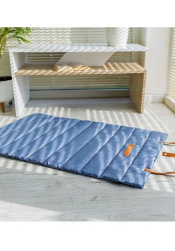 ANIMOOD Luna rullemtte til kledyr, rektangulr - bl stof (100x60)