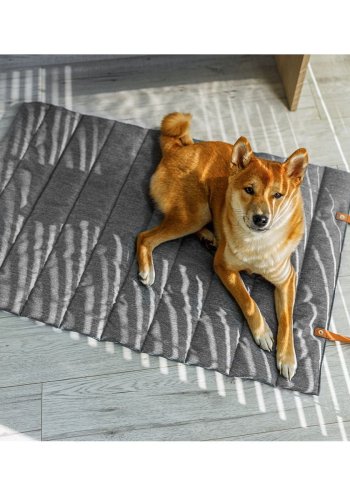 ANIMOOD Luna rullemtte til kledyr, rektangulr - gr stof (100x60)