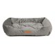 ANIMOOD Milo quiltet hundeseng, rektangulr - gr fljl stof (76x60)