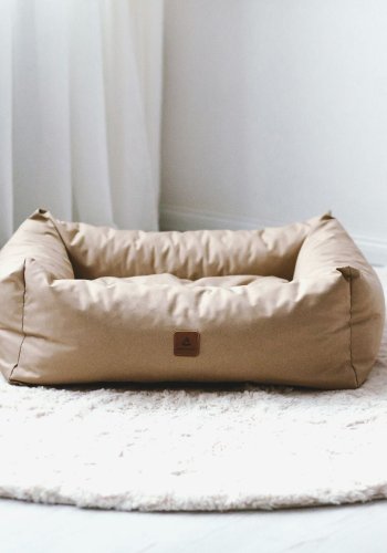 ANIMOOD Maurice hundeseng, rektangulr - cappuccino brun og wigofil (80x71)