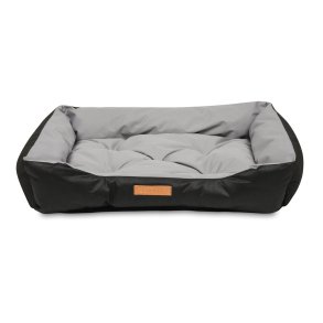 ANIMOOD Milo quiltet hundeseng, rektangulr - gr og wigofil stof (76x60)