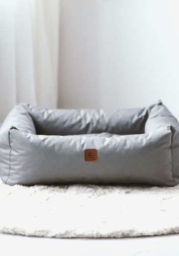 ANIMOOD Maurice hundeseng, rektangulr - gr og wigofil (100x82)