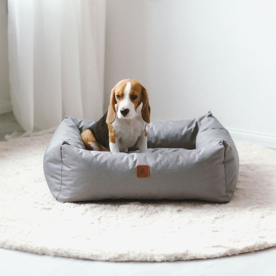 ANIMOOD Maurice hundeseng, rektangulr - gr og wigofil (100x82)