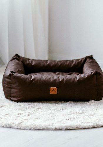 ANIMOOD Maurice hundeseng, rektangulr - brun og wigofil (61x70)