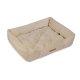 ANIMOOD Milo quiltet hundeseng, rektangulr - beige fljl stof (76x60)