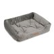 ANIMOOD Milo quiltet hundeseng, rektangulr - gr fljl stof (76x60)
