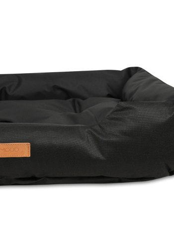 ANIMOOD Milo quiltet hundeseng, rektangulr - sort wigofil stof (76x60)