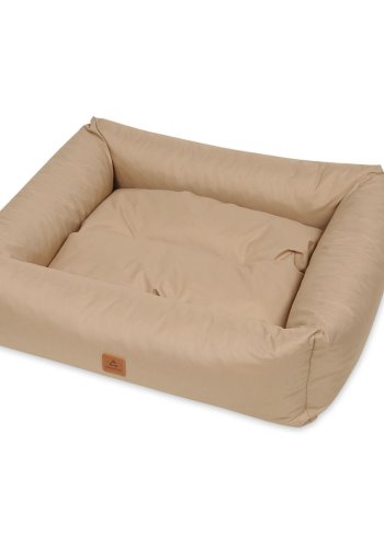ANIMOOD Maurice hundeseng, rektangulr - cappuccino brun og wigofil (100x82)