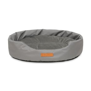 ANIMOOD Mia hundeseng, oval - gr fljl stof (72x61)