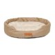 ANIMOOD Mia hundeseng, oval - beige fljl stof (72x61)