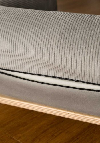 ANIMOOD Sonya sofa til kledyr, rektangulr - gr fljl og fyrretr (67x53)