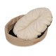 ANIMOOD Mia hundeseng, oval - beige fljl stof (72x61)