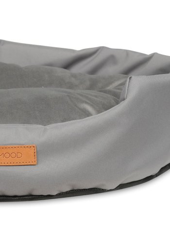 ANIMOOD Mia hundeseng, oval - gr fljl stof (62x51)