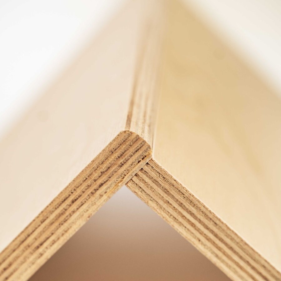 ANIMOOD Rico hundehus, m. velourpude, rektangulr - natur krydsfinér tr (65x56)