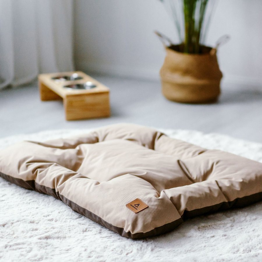 ANIMOOD Mort hundeseng, rektangulr - cappuccino brun wigofil (93x73)