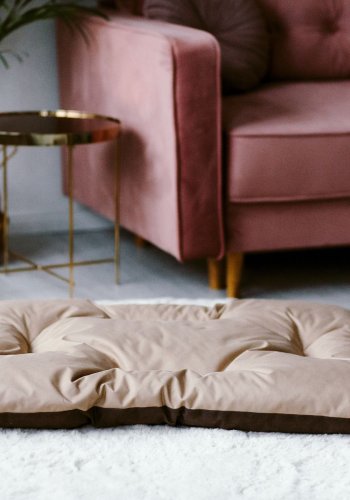 ANIMOOD Mort hundeseng, rektangulr - cappuccino brun wigofil (73x53)