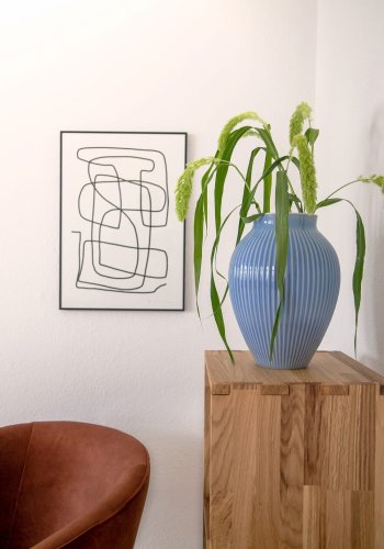 NOCNOI Puzzle rektangulr reol, m. 2 rum - massiv olieret eg, til vg/gulv (70x36)