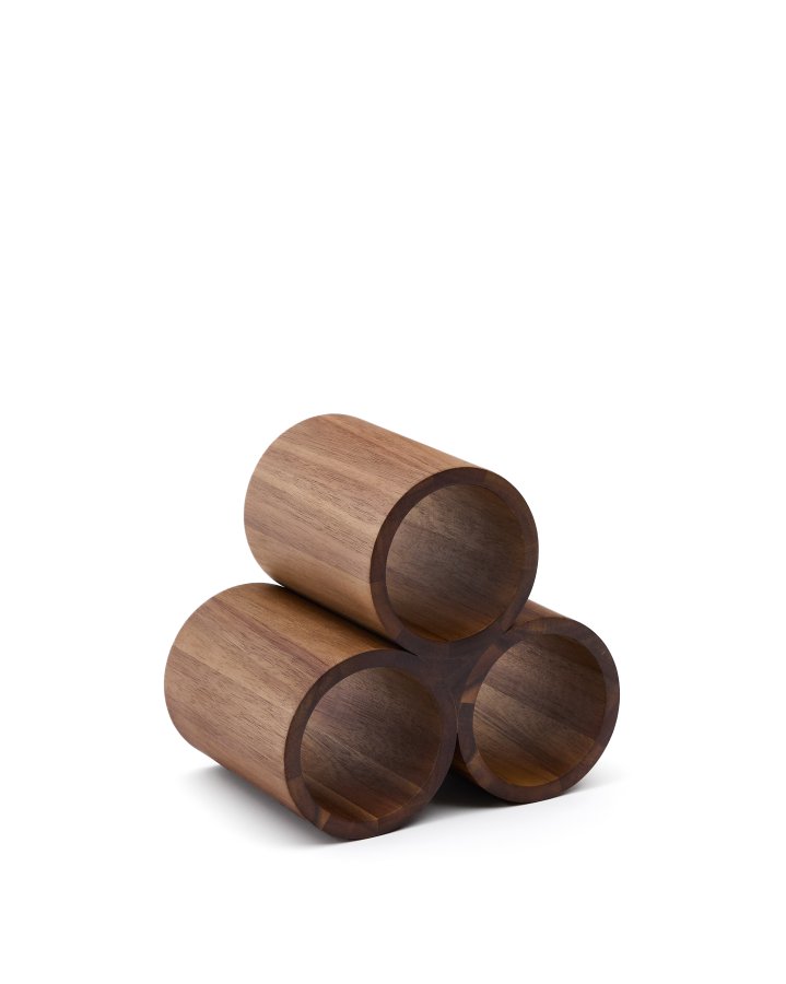 KAVE HOME Sesilu lille flaskereol i FSC 100% akacietr