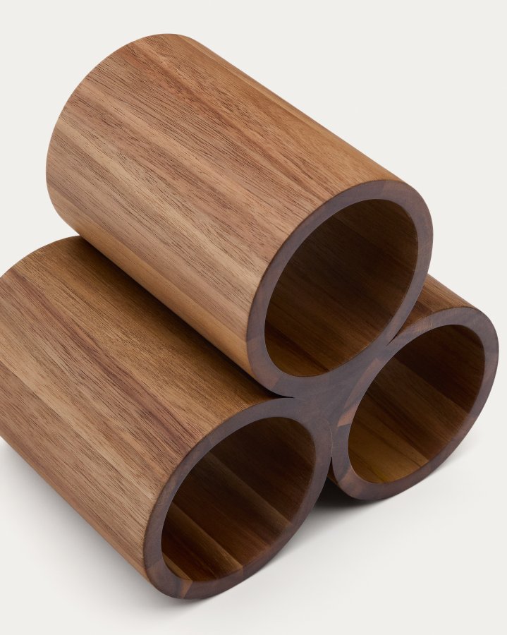 KAVE HOME Sesilu lille flaskereol i FSC 100% akacietr