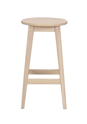ROWICO Austin barstol, m. fodsttte - hvidpigmenteret egetr