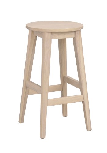 ROWICO Austin barstol, m. fodsttte - hvidpigmenteret egetr