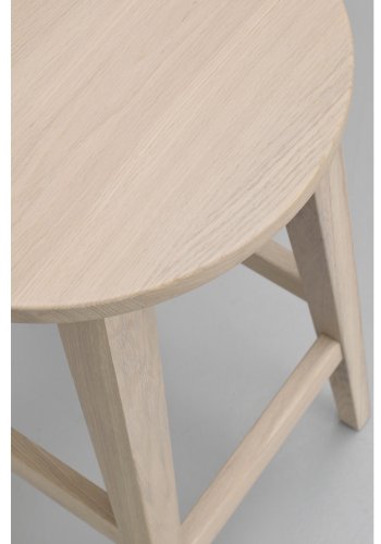 ROWICO Austin barstol, m. fodsttte - hvidpigmenteret egetr