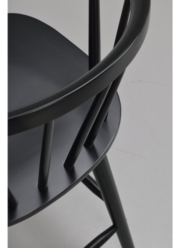 ROWICO Carmen barstol, m. rygln, armln og fodsttte - sort gummitr