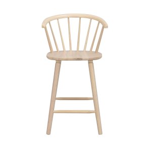 ROWICO Carmen barstol, m. rygln, armln og fodsttte - hvidpigmenteet gummitr