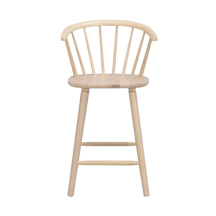 ROWICO Carmen barstol, m. rygln, armln og fodsttte - hvidpigmenteet gummitr