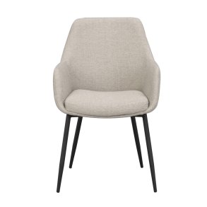 ROWICO Reily lnestol - beige stof og sort metal