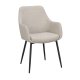 ROWICO Reily lnestol - beige stof og sort metal