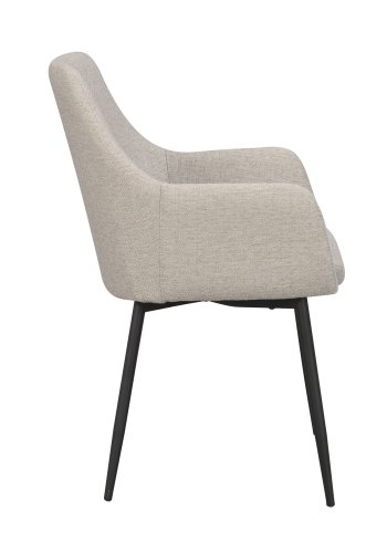 ROWICO Reily lnestol - beige stof og sort metal