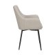 ROWICO Reily lnestol - beige stof og sort metal