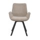 ROWICO Norwell drejestol, m. armln - beige stof og sort metal