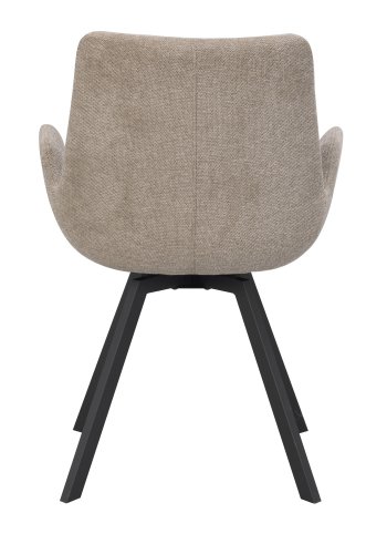 ROWICO Norwell drejestol, m. armln - beige stof og sort metal
