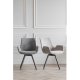 ROWICO Norwell drejestol, m. armln - beige stof og sort metal