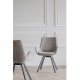 ROWICO Norwell drejestol, m. armln - beige stof og sort metal