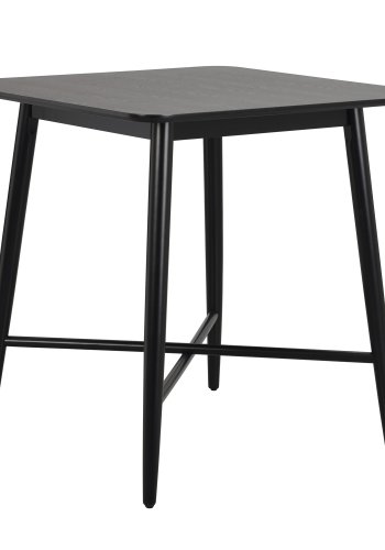 ROWICO Lotta barbord, kvadratisk - sort asketrsfiner og gummitr (90x90)