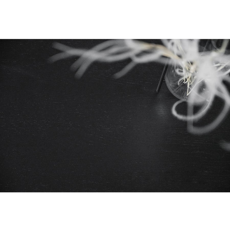 ROWICO Lotta barbord, kvadratisk - sort asketrsfiner og gummitr (90x90)