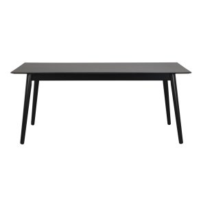 ROWICO Lotta spisebord - sort asketrsfiner og gummitr (180x90)