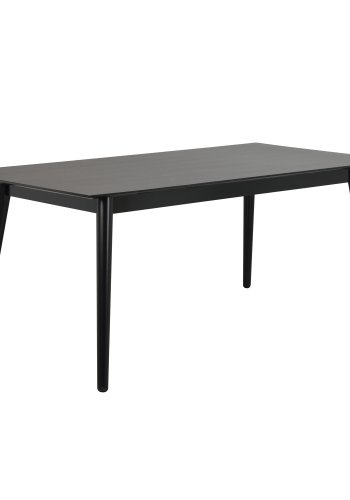 ROWICO Lotta spisebord - sort asketrsfiner og gummitr (180x90)