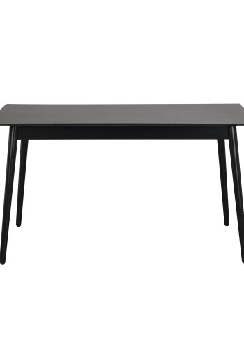 ROWICO Lotta spisebord - sort asketrsfiner og gummitr (140x90)
