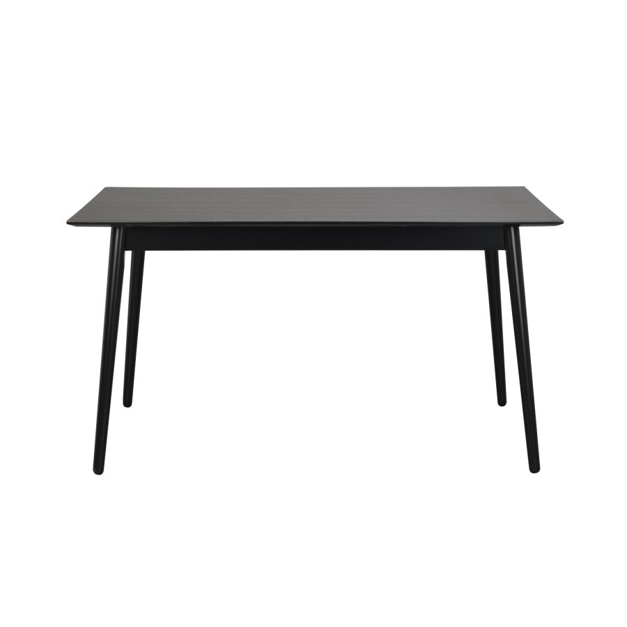 ROWICO Lotta spisebord - sort asketrsfiner og gummitr (140x90)