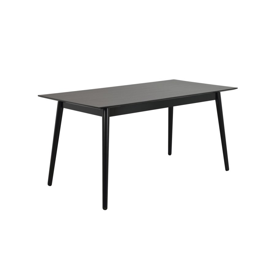 ROWICO Lotta spisebord - sort asketrsfiner og gummitr (140x90)