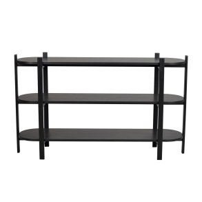 ROWICO Tolsona konsolbord, m. 2 hylder - sort egefinér og eg (140x39)