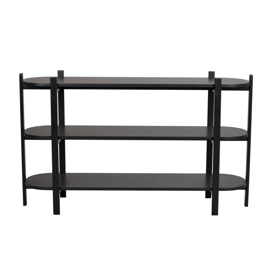 ROWICO Tolsona konsolbord, m. 2 hylder - sort egefinér og eg (140x39)