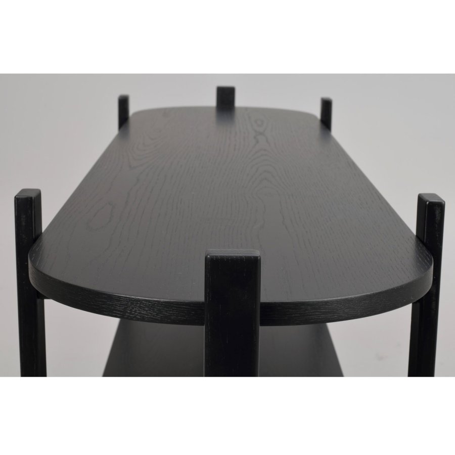 ROWICO Tolsona konsolbord, m. 2 hylder - sort egefinér og eg (140x39)