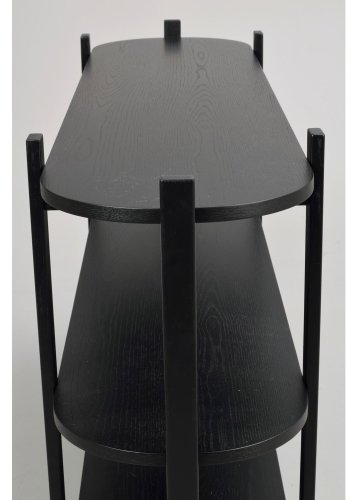 ROWICO Tolsona konsolbord, m. 2 hylder - sort egefinér og eg (140x39)